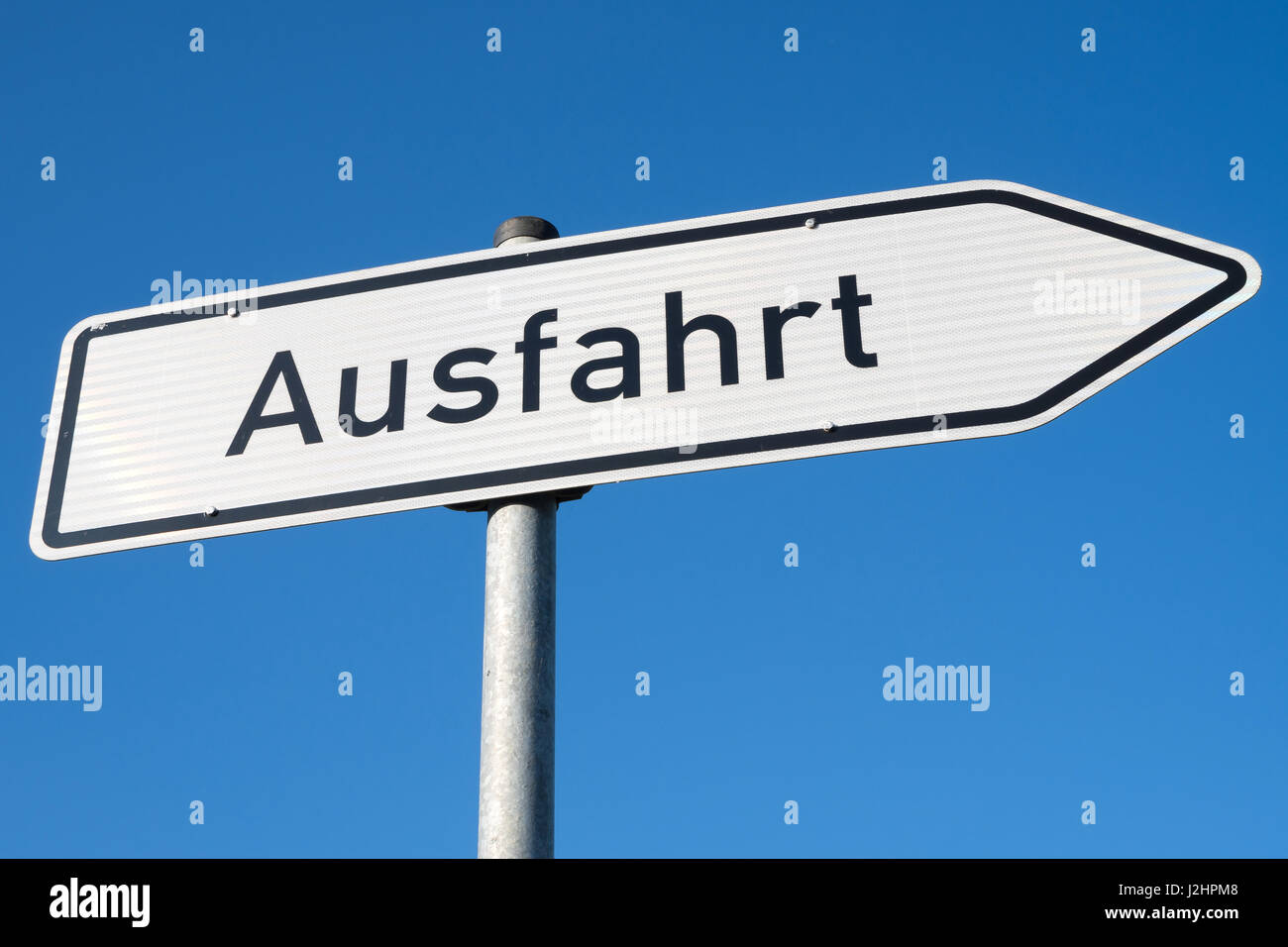 German road sign : panneau routier à la sortie sortie Banque D'Images