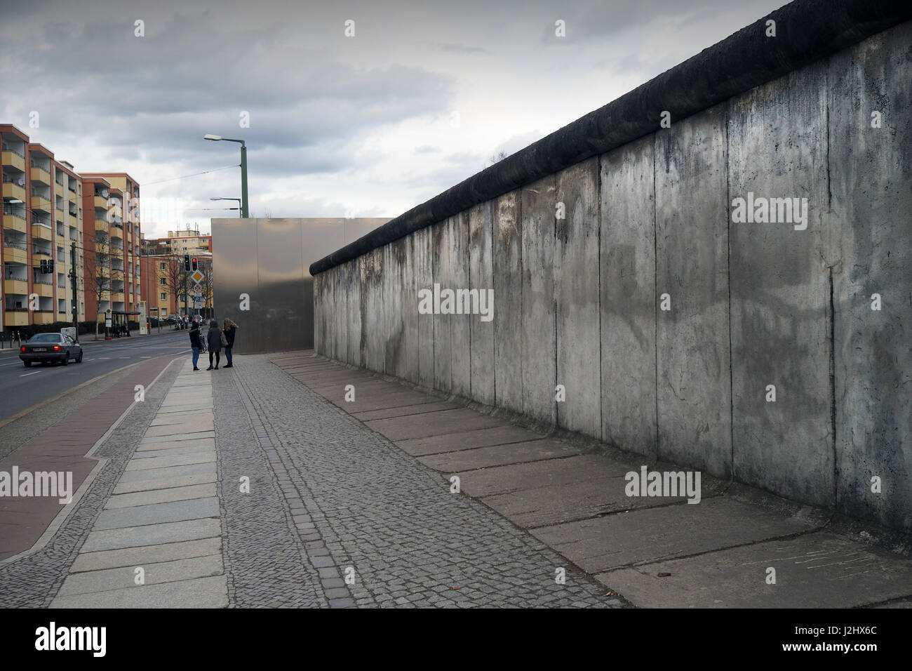 Berlin, Allemagne : section de mur de Berlin (Berliner Mauer) dans Bernauer Strasse. Le mur divise Berlin de 1961 à 1989 Banque D'Images