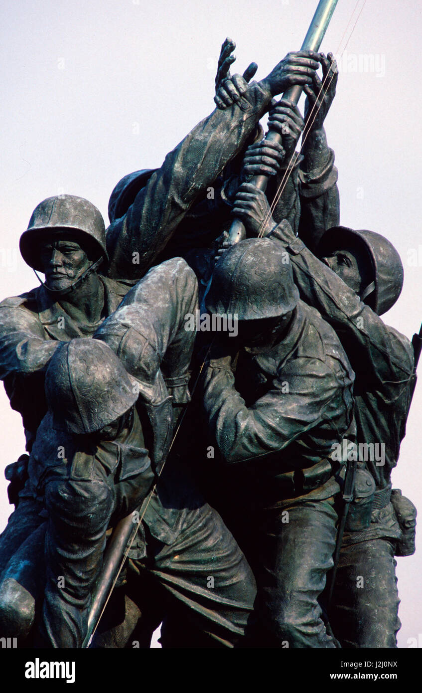 La Statue d'Iwo Jima à Arlington, en Virginie en 1987 Banque D'Images