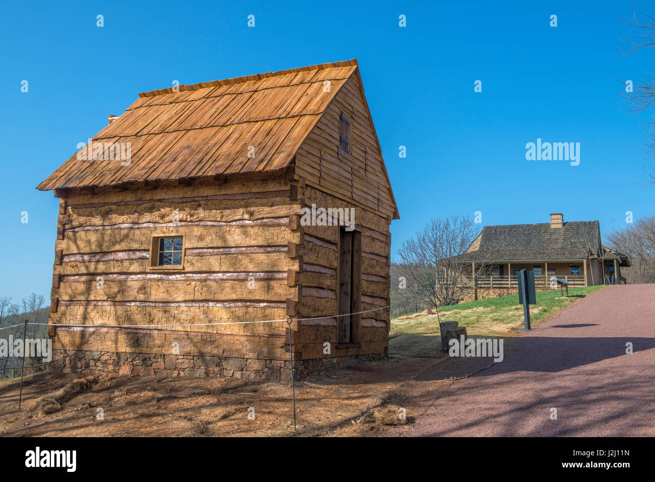 Rangée de mûriers, esclaves, Monticello, Virginia, USA Banque D'Images