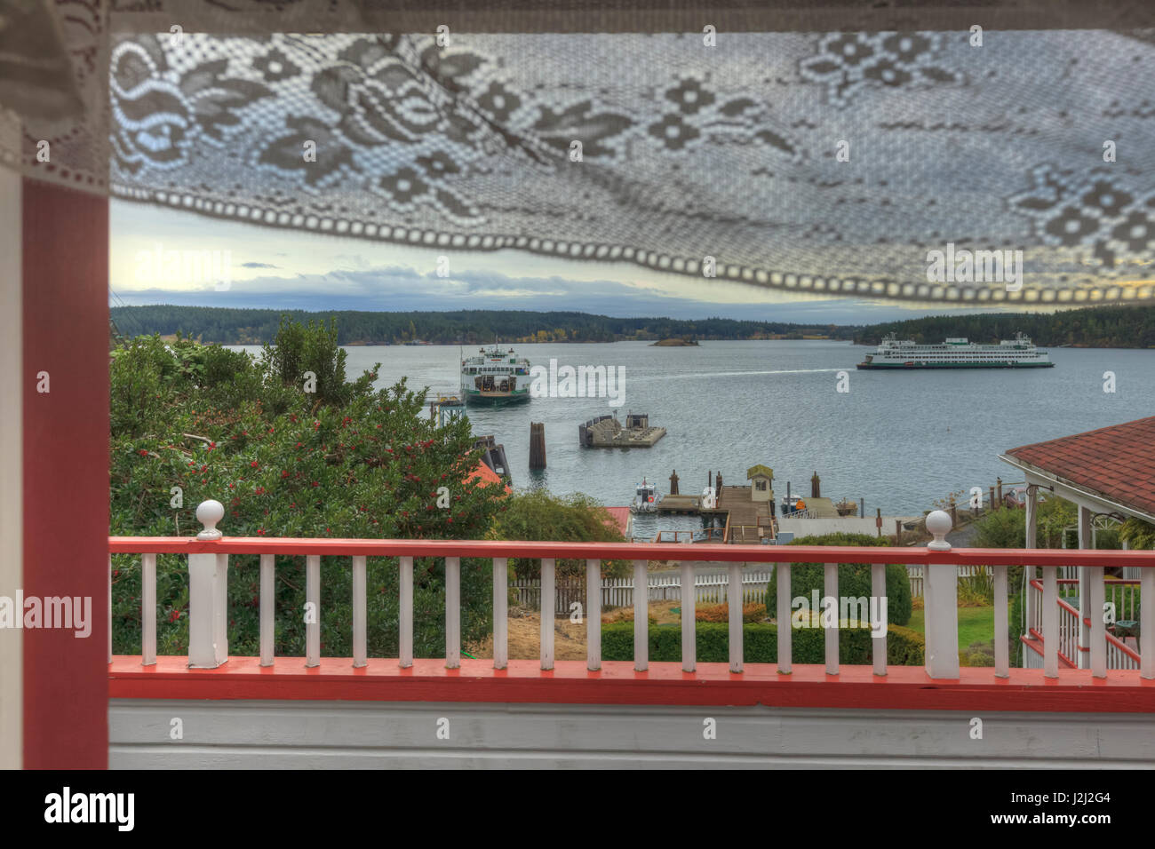 Killebrew Lake Prix, Orcas Hotel, hôtel de caractère situé sur l'île Orcas, San Juan Islands, WA Banque D'Images