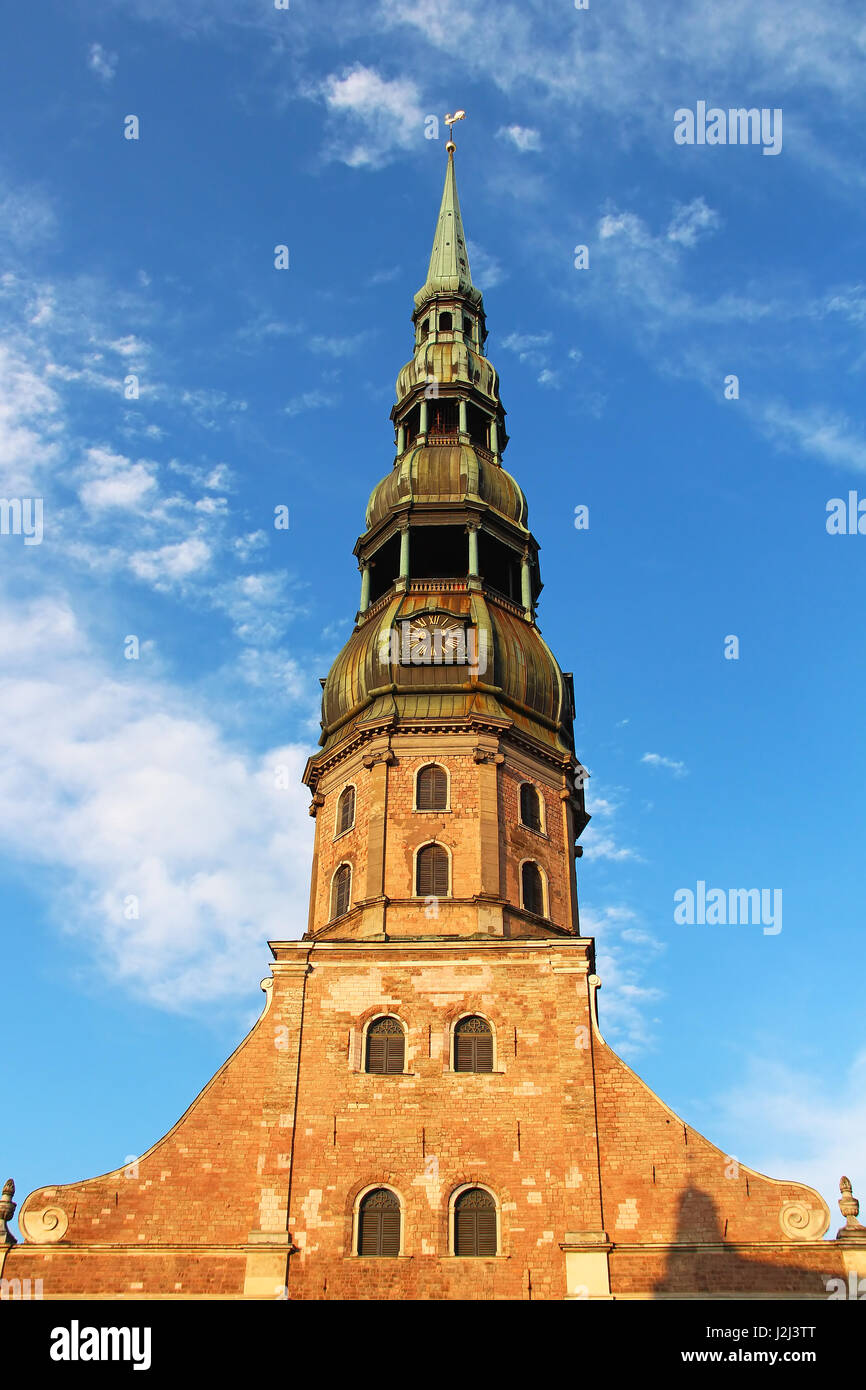 La Lutheran Church, la plus ancienne église de Riga, Lettonie Banque D'Images