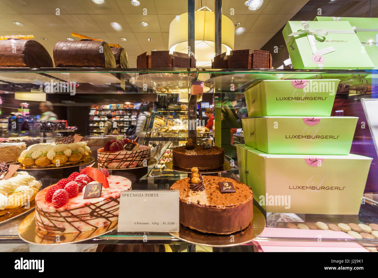La Suisse, le canton de Zurich, Zurich, Sprüngli, pâtisserie, chocolat, gâteau, Sprüngli Luxemburgerli