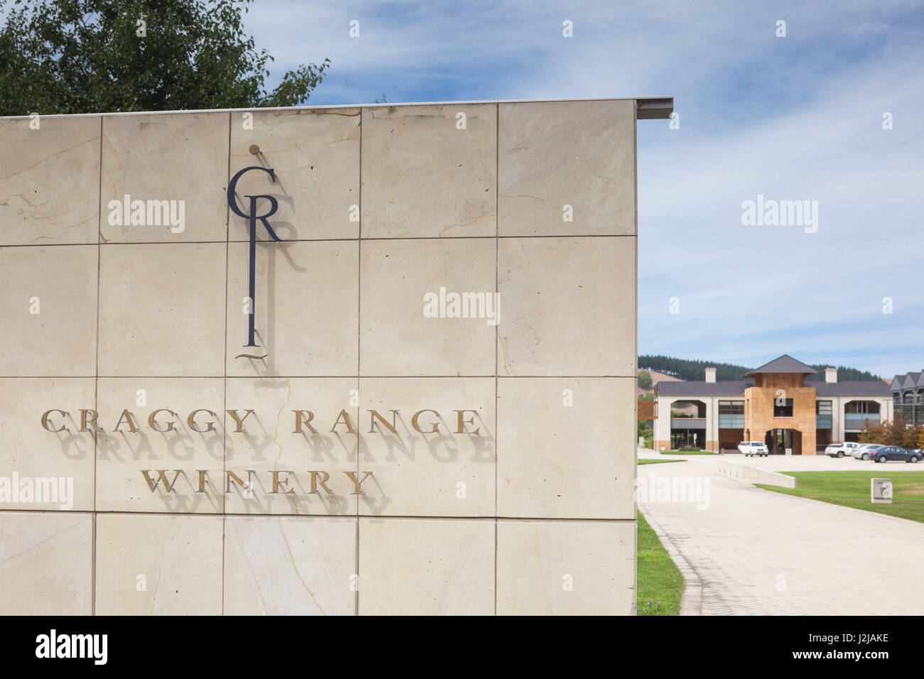 Nouvelle Zélande, île du Nord, Hawkes Bay, Havelock North, Craggy Range Winery, extérieur Banque D'Images