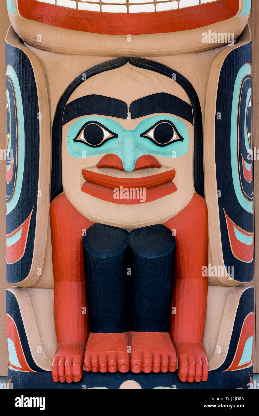 USA, l'État de Washington, de Jamestown. Art Totem (PR) comme crédit : Don Paulson / Jaynes Gallery / DanitaDelimont.com Banque D'Images USA, l'État de Washington, de Jamestown. Art Totem (PR) comme crédit : Don Paulson / Jaynes Gallery / DanitaDelimont.com Banque D'Images
