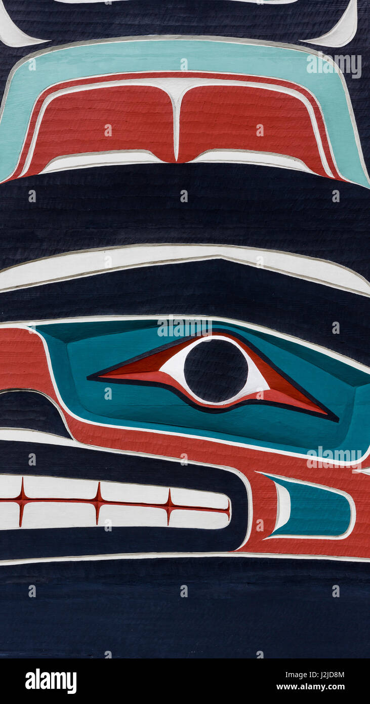 USA, l'État de Washington, de Jamestown. Art Totem (PR) comme crédit : Don Paulson / Jaynes Gallery / DanitaDelimont.com Banque D'Images USA, l'État de Washington, de Jamestown. Art Totem (PR) comme crédit : Don Paulson / Jaynes Gallery / DanitaDelimont.com Banque D'Images