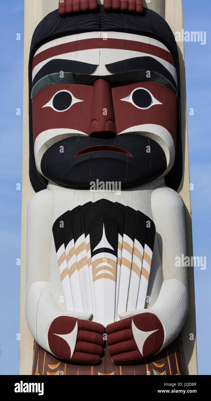 USA, l'État de Washington, de Jamestown. Art Totem (PR) comme crédit : Don Paulson / Jaynes Gallery / DanitaDelimont.com Banque D'Images USA, l'État de Washington, de Jamestown. Art Totem (PR) comme crédit : Don Paulson / Jaynes Gallery / DanitaDelimont.com Banque D'Images