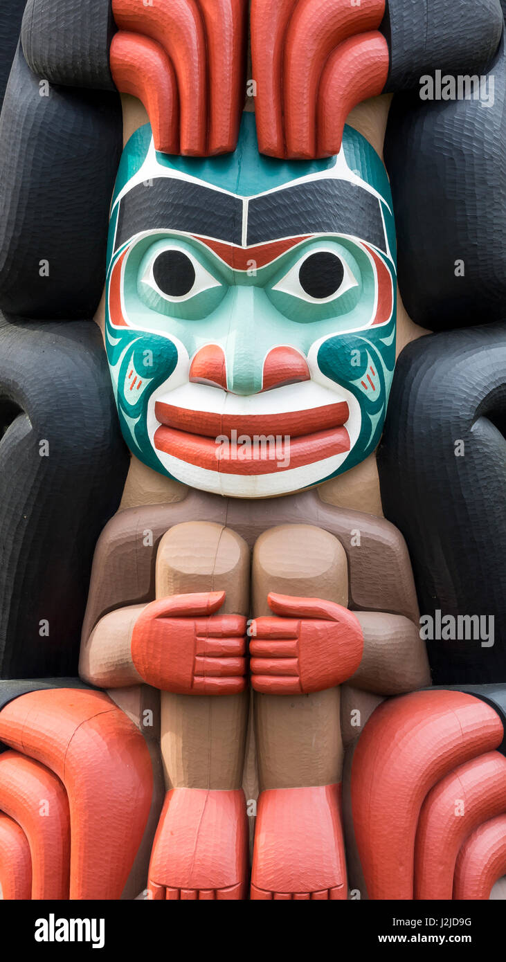 USA, l'État de Washington, de Jamestown. Art Totem (PR) comme crédit : Don Paulson / Jaynes Gallery / DanitaDelimont.com Banque D'Images USA, l'État de Washington, de Jamestown. Art Totem (PR) comme crédit : Don Paulson / Jaynes Gallery / DanitaDelimont.com Banque D'Images