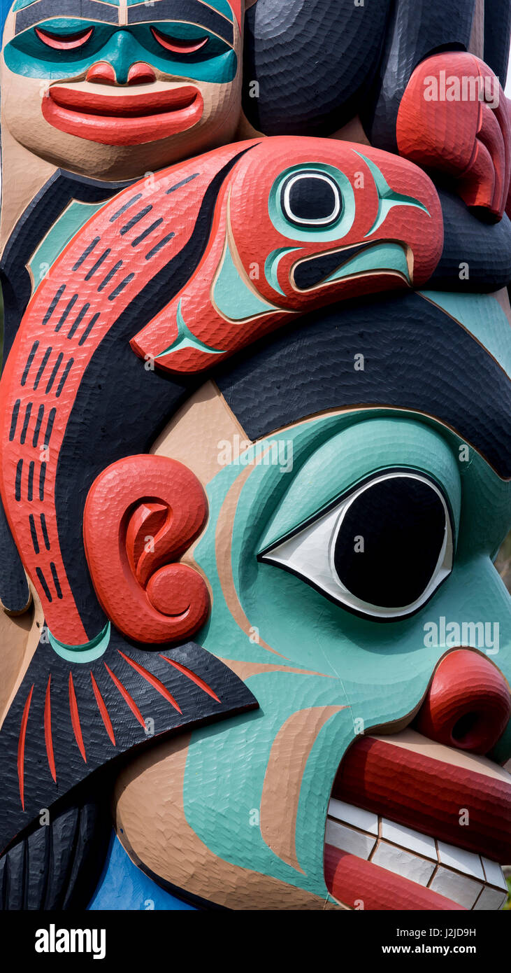 USA, l'État de Washington, de Jamestown. Art Totem (PR) comme crédit : Don Paulson / Jaynes Gallery / DanitaDelimont.com Banque D'Images USA, l'État de Washington, de Jamestown. Art Totem (PR) comme crédit : Don Paulson / Jaynes Gallery / DanitaDelimont.com Banque D'Images