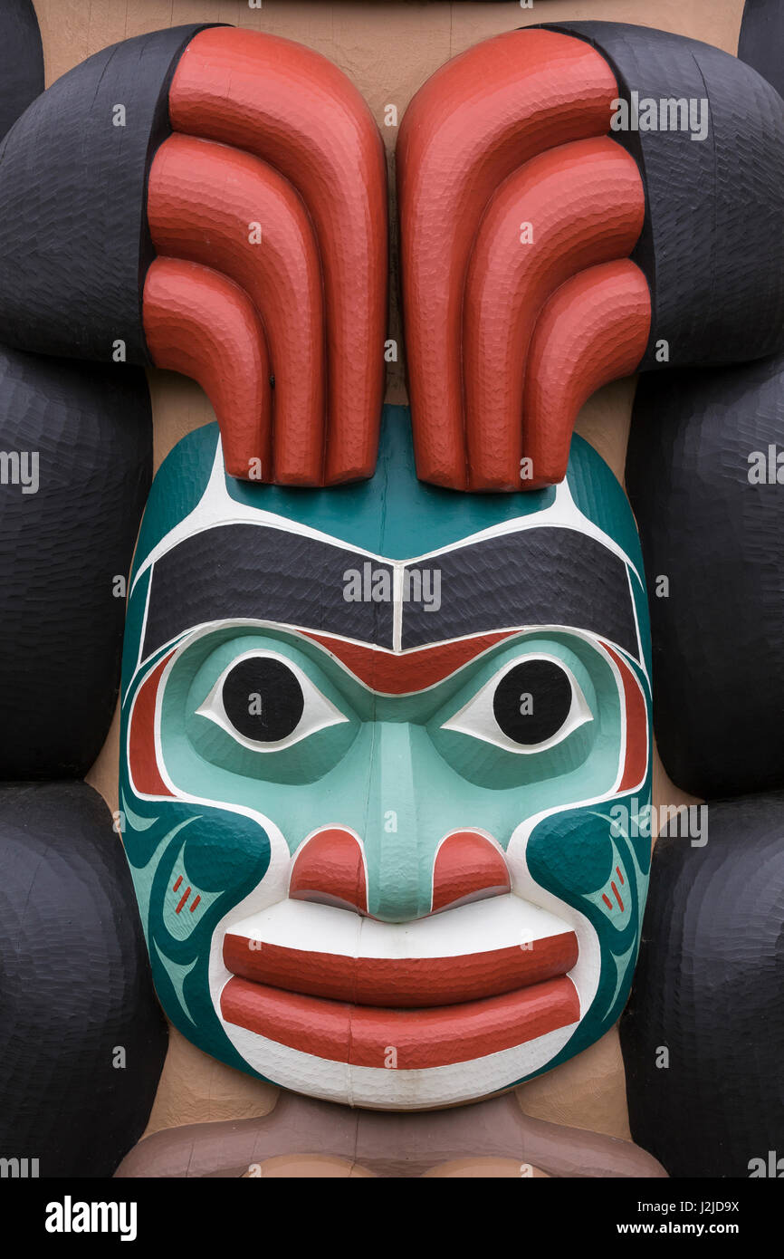 USA, l'État de Washington, de Jamestown. Art Totem (PR) comme crédit : Don Paulson / Jaynes Gallery / DanitaDelimont.com Banque D'Images USA, l'État de Washington, de Jamestown. Art Totem (PR) comme crédit : Don Paulson / Jaynes Gallery / DanitaDelimont.com Banque D'Images