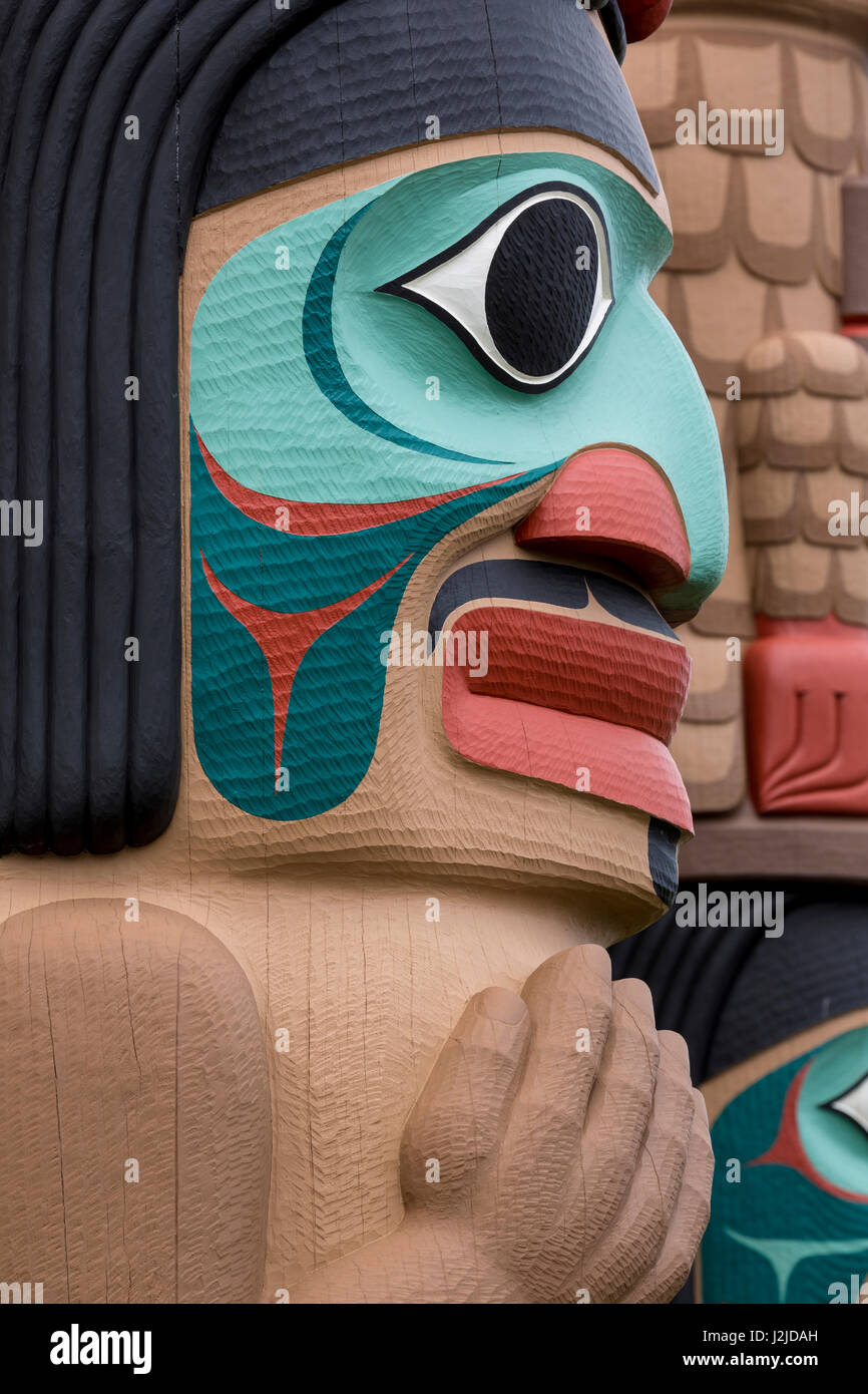 USA, l'État de Washington, de Jamestown. Art Totem (PR) comme crédit : Don Paulson / Jaynes Gallery / DanitaDelimont.com Banque D'Images USA, l'État de Washington, de Jamestown. Art Totem (PR) comme crédit : Don Paulson / Jaynes Gallery / DanitaDelimont.com Banque D'Images