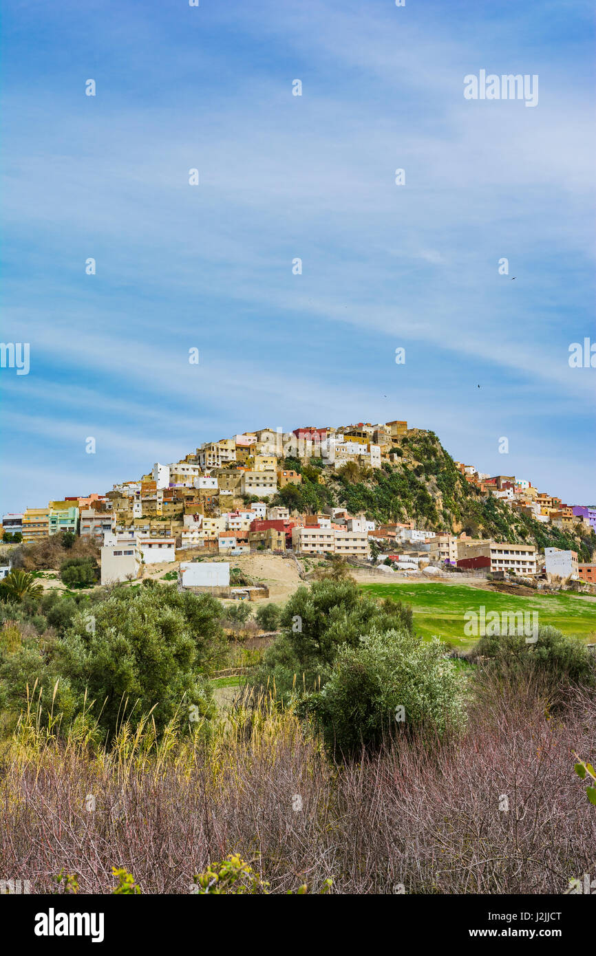 Moulay Idriss Moulay Idriss Zerhoun ou. Meknès, Maroc, Afrique du Nord Banque D'Images