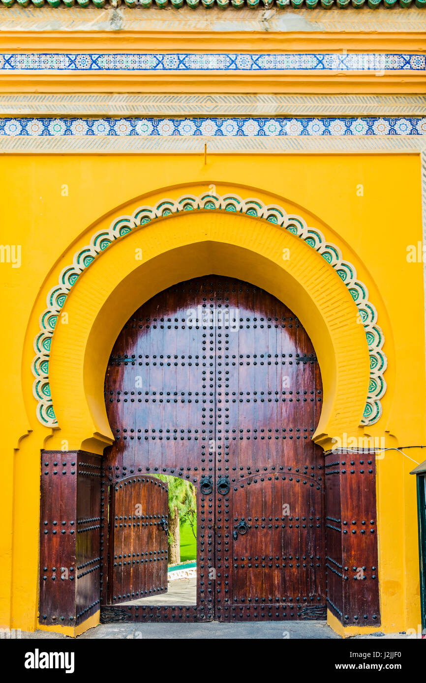 L'entrée du Club de Golf Royal de Meknès. Meknès, Maroc, Afrique du Nord Banque D'Images