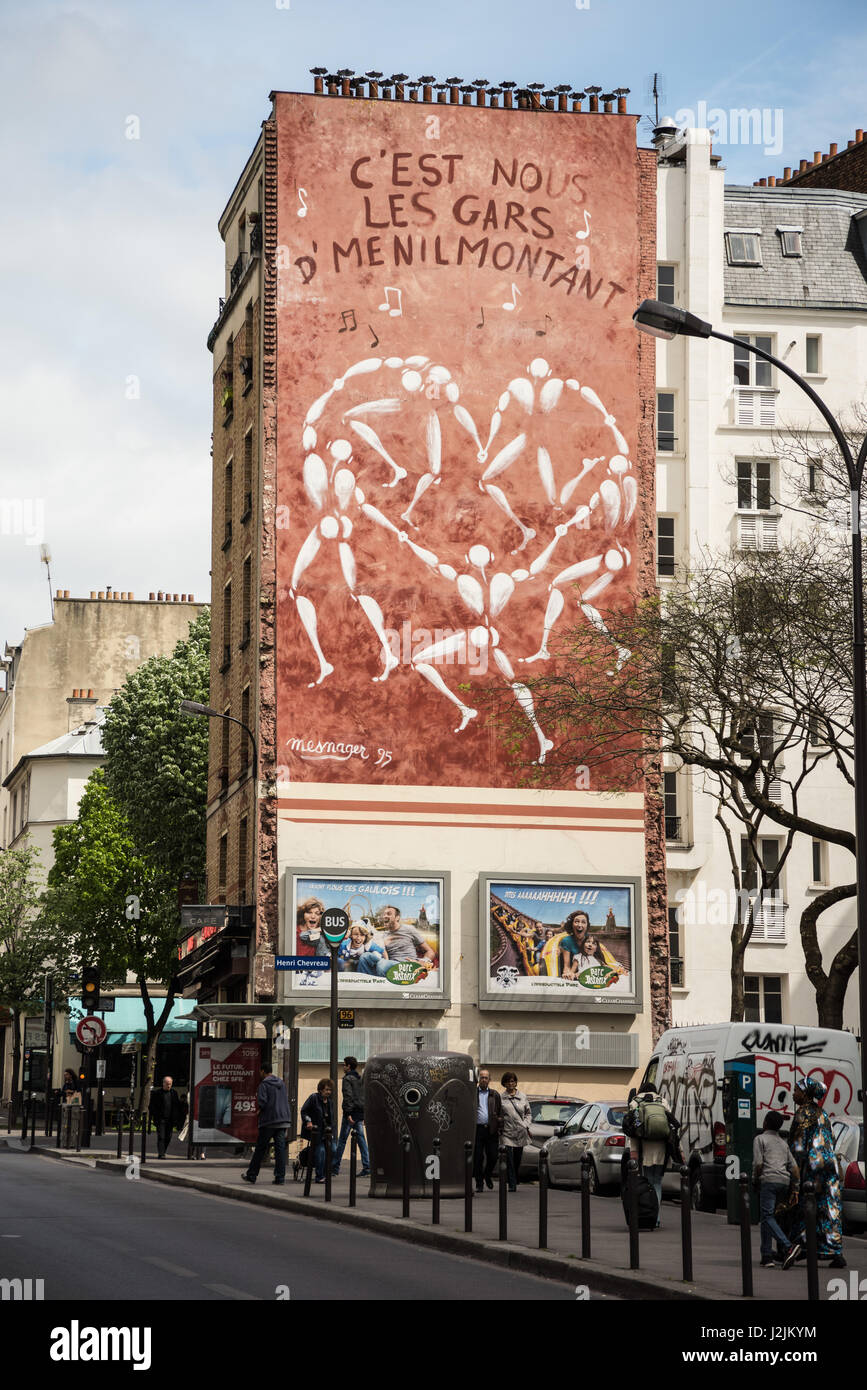 Paris, Graffity Banque D'Images