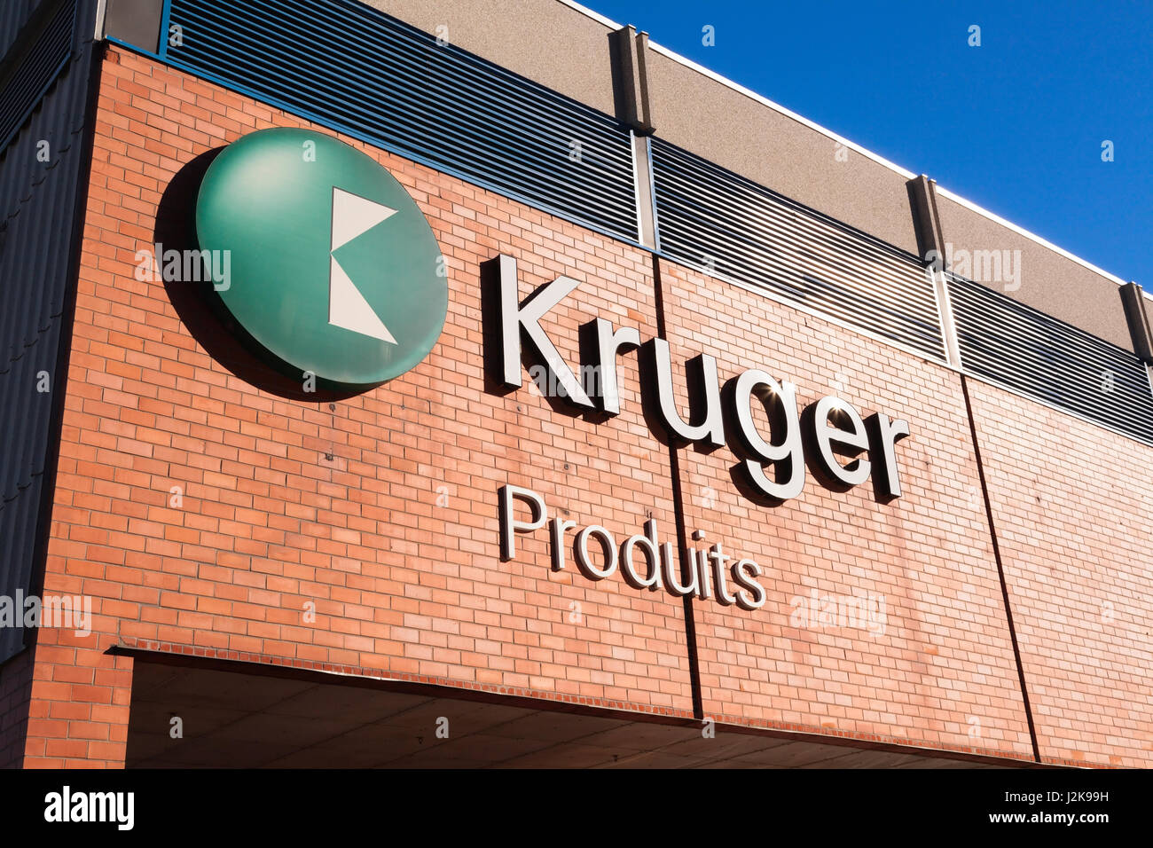 La société Kruger Incorporated logo dans Hull, Gatineau, Québec, Canada. Banque D'Images