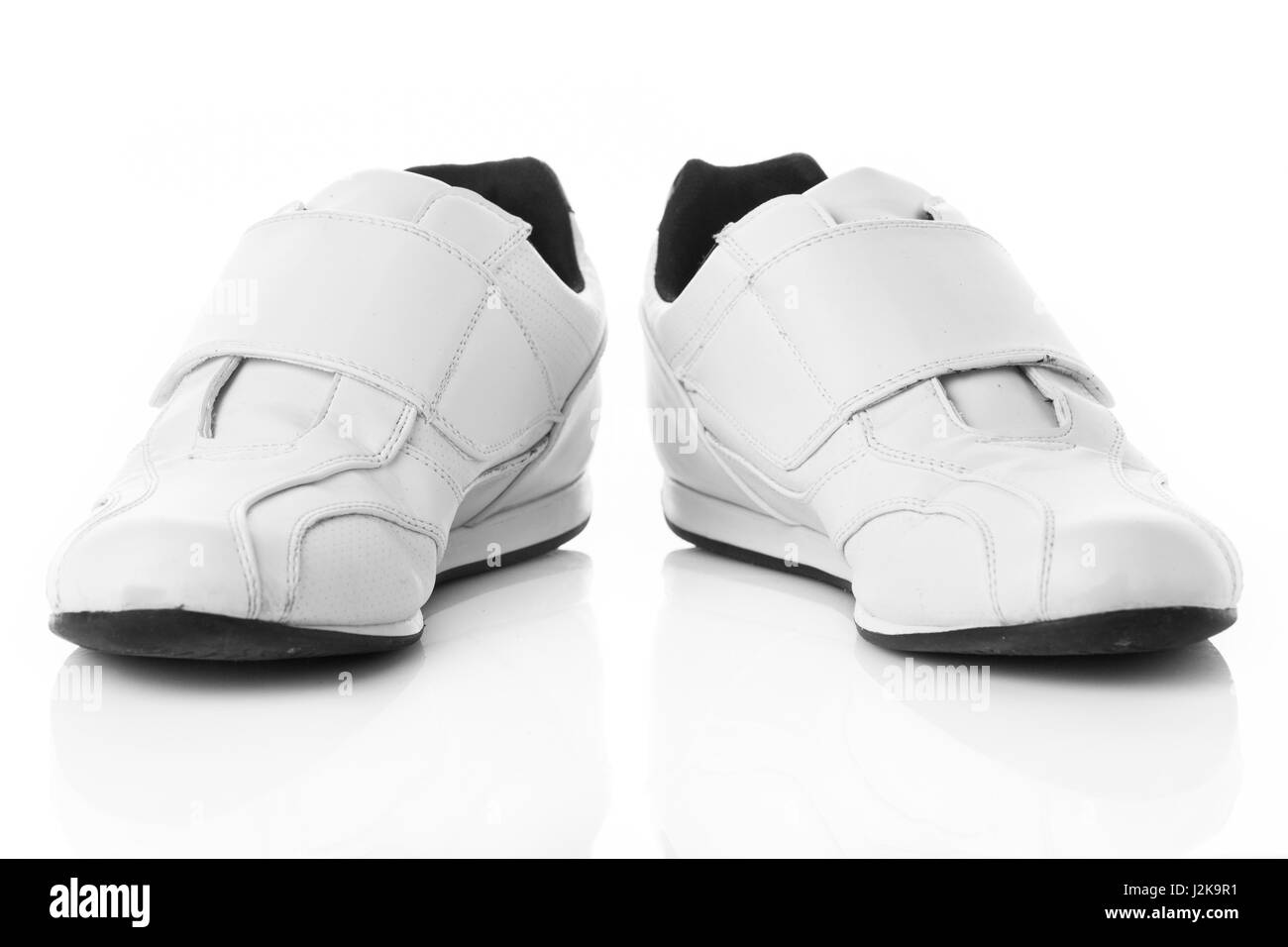 Chaussures de sport blanc isolated on white Banque D'Images