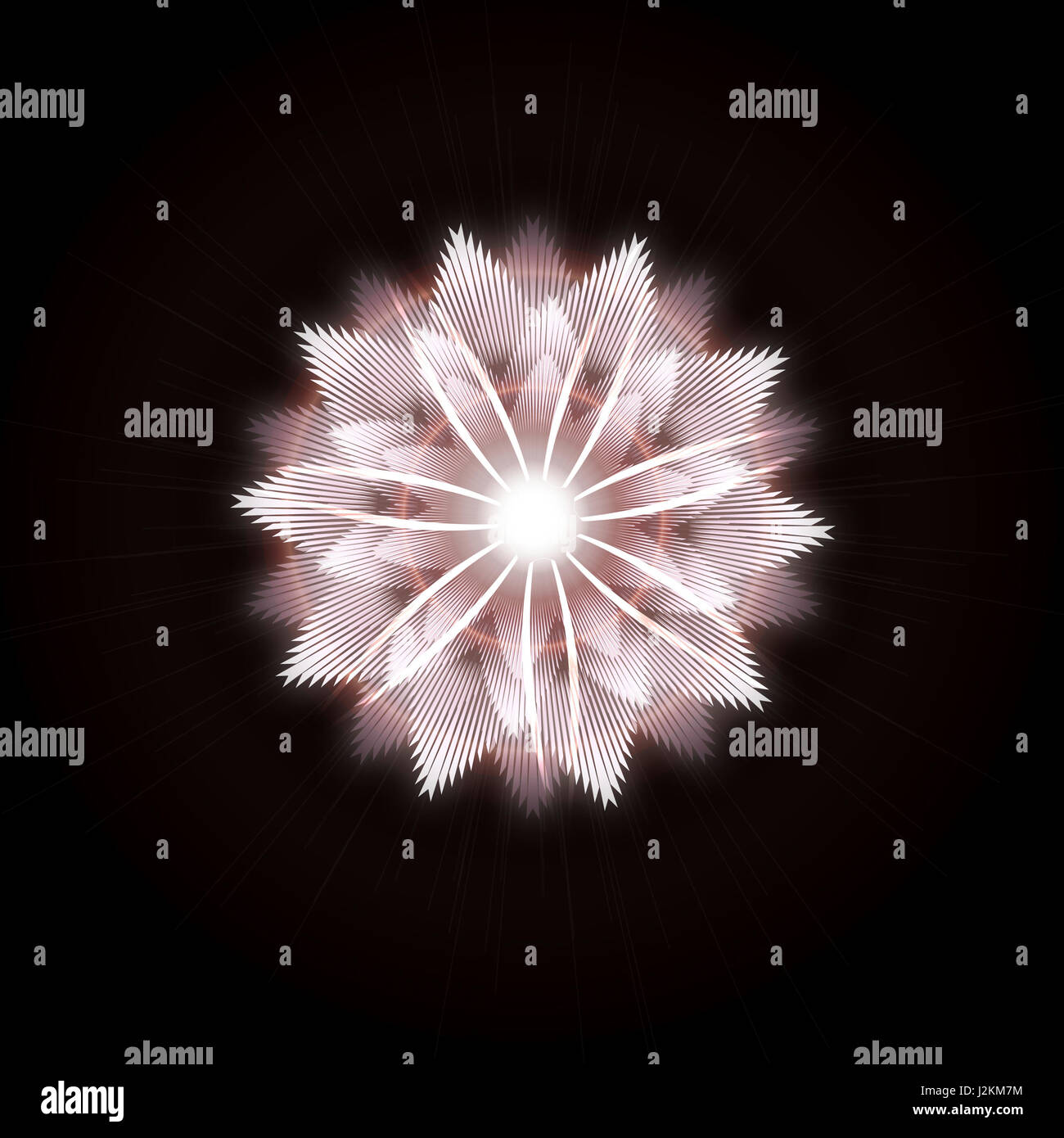 Bright Star Light Burst avec effet scintillant, Glowing Sparkles - Nebula Flare et de l'Éblouissement Banque D'Images