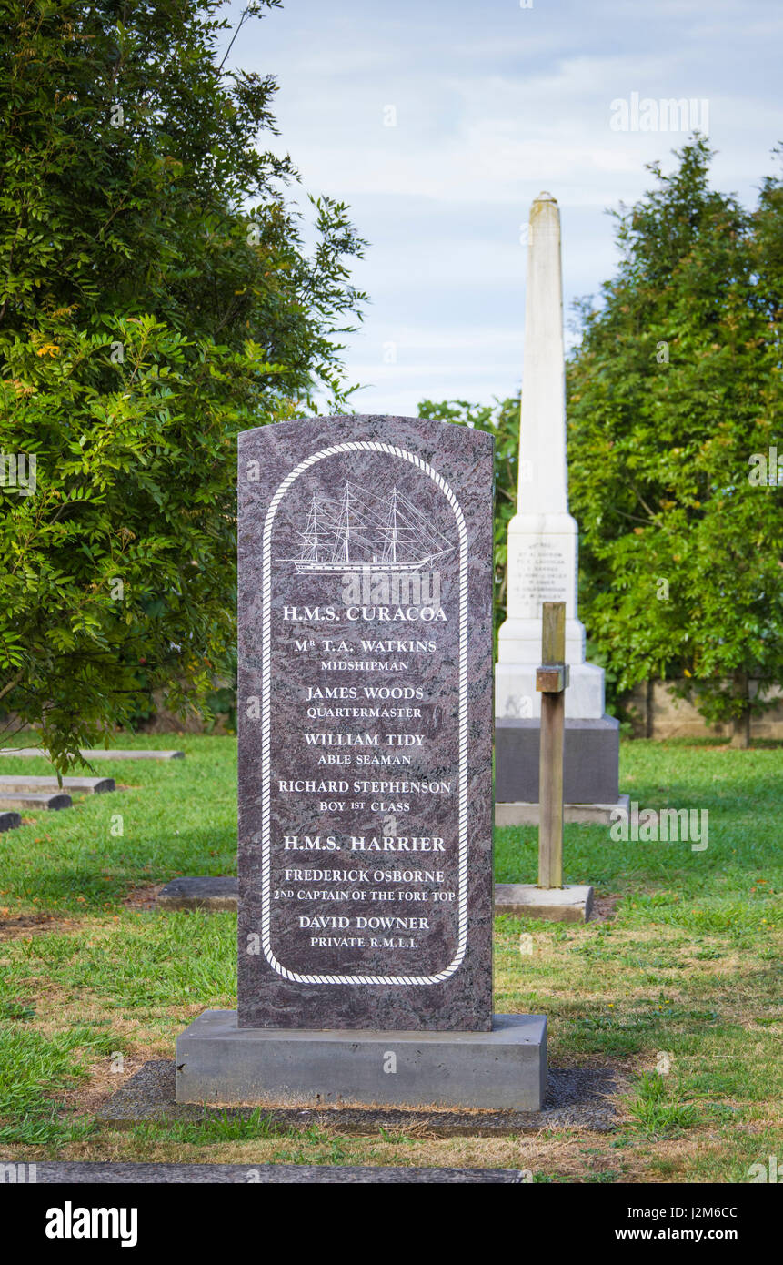 Nouvelle Zélande, île du Nord, Rangiriri, guerre Maori et les premiers colons Cemetery Banque D'Images