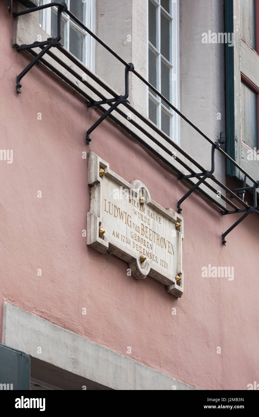 Allemagne, Nordrhein-Westfalen, Bonn, Beethovenhaus, berceau de Ludwig von Beethoven, compositeur, extérieur Banque D'Images