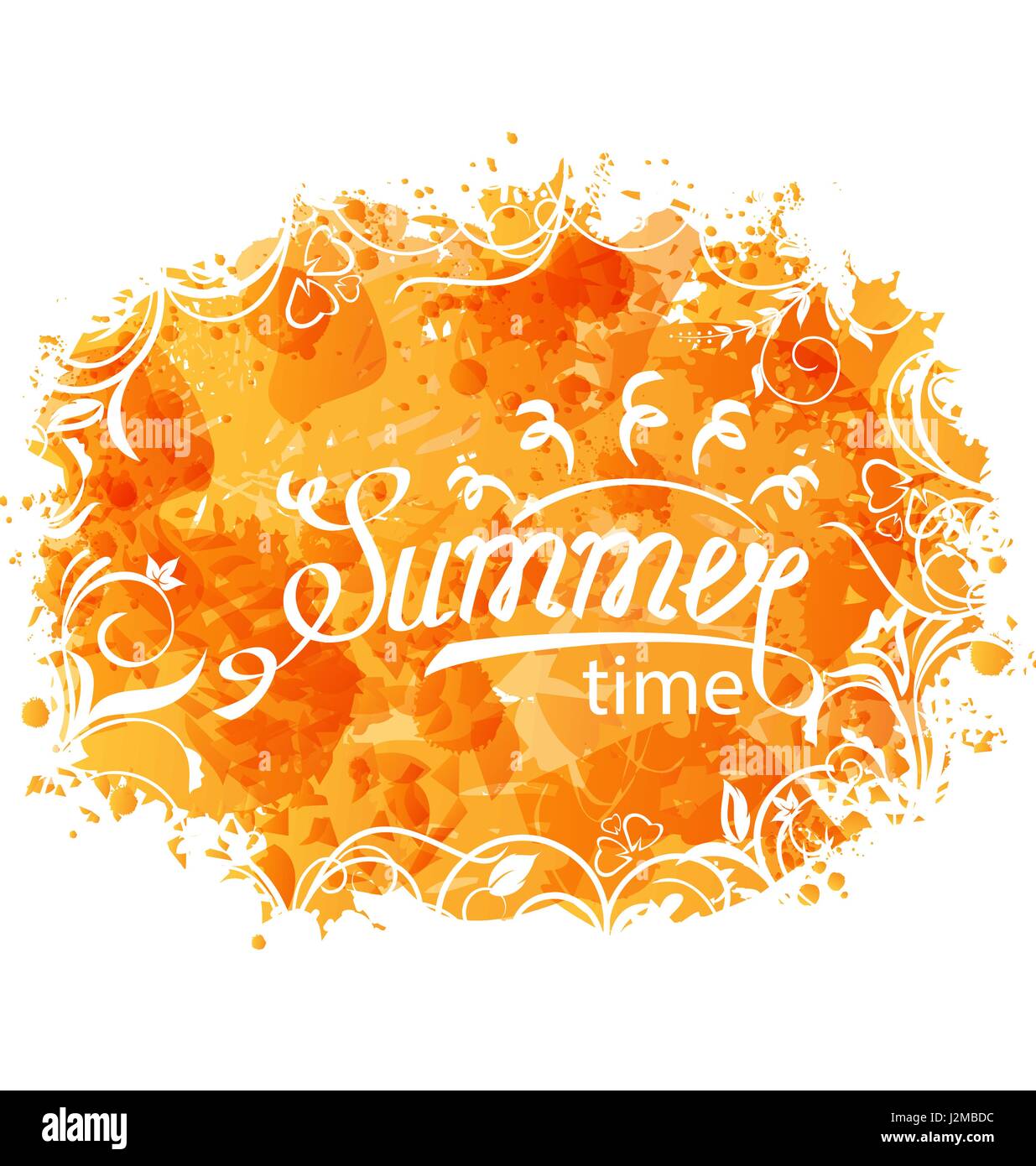 Vacances d'été de l'arrière-plan le design et la typographie Modèles des affiches Illustration de Vecteur