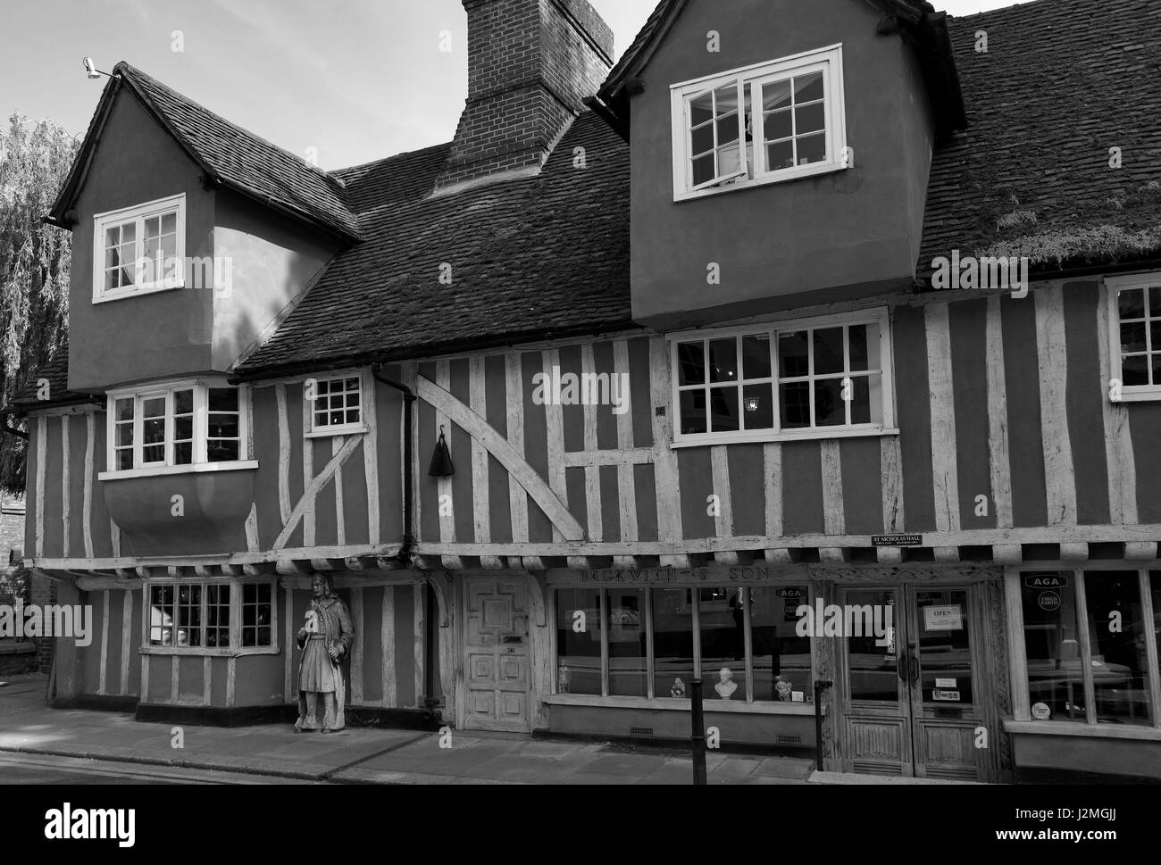 L'été, Juillet, Août, les vergers, Maison de ville de Hertford, Hertfordshire, Angleterre Banque D'Images