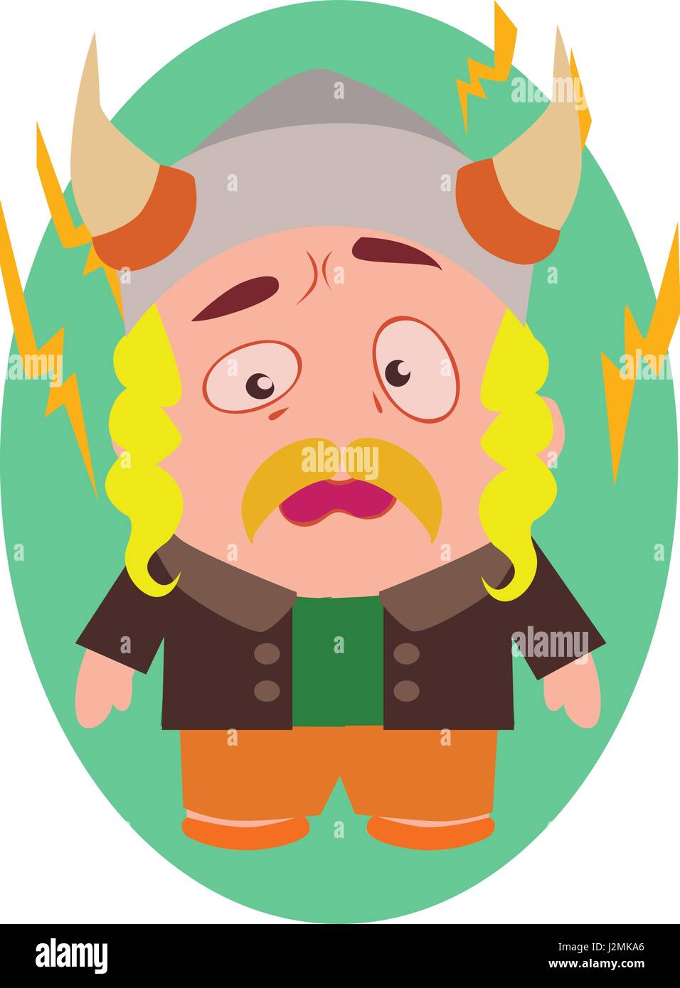 Mignon, Cool et drôle de petit Viking Avatar Personnage dans Télévision Vector Illustration de Vecteur