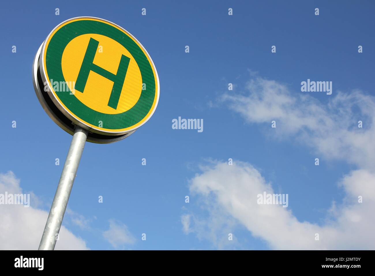 German road sign : bus stop Banque D'Images