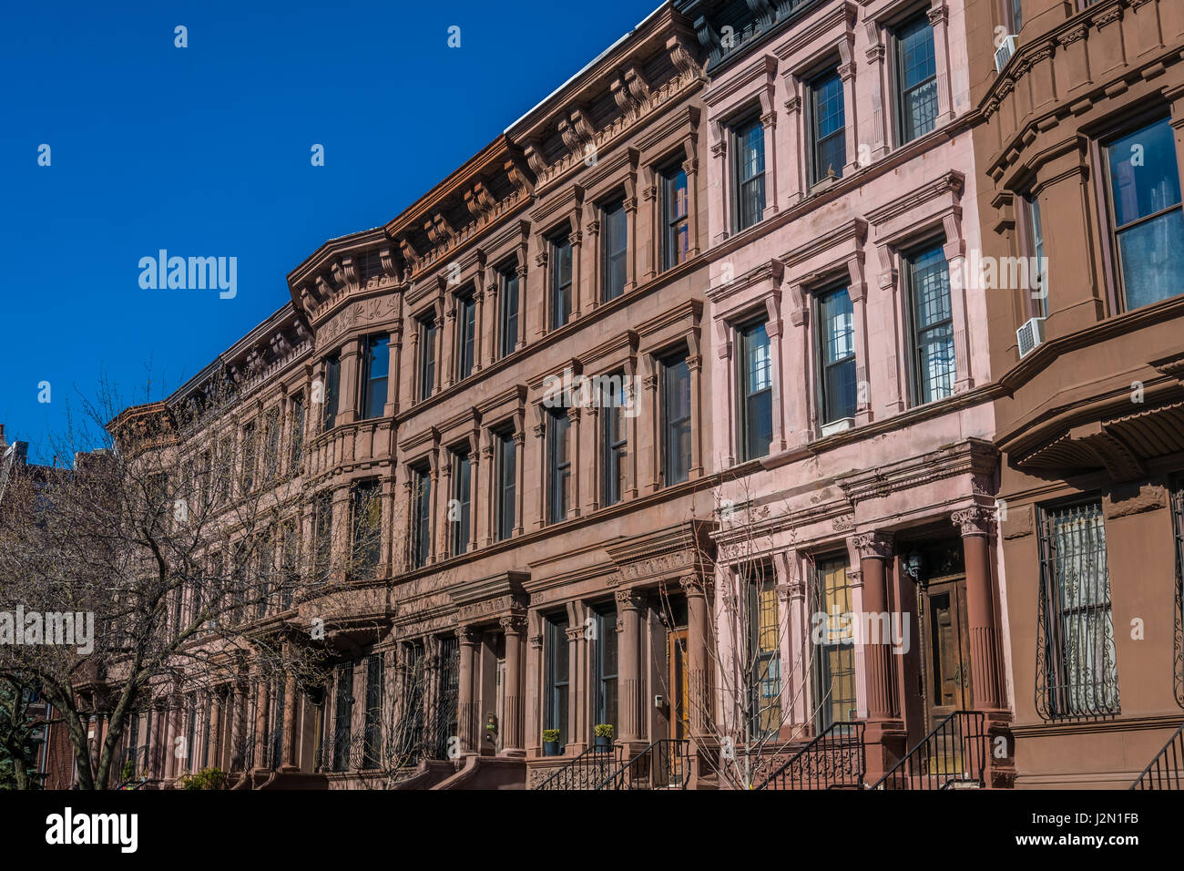 Le quartier historique de Mount Morris Park, Harlem, New York City Banque D'Images