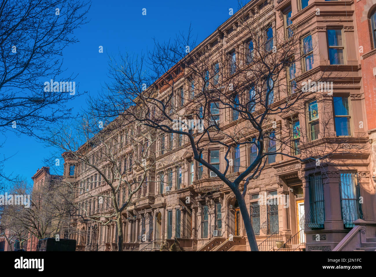 Le quartier historique de Mount Morris Park, Harlem, New York City Banque D'Images