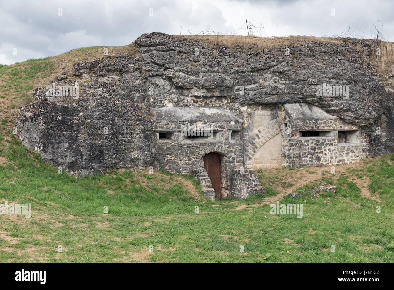 Fort Douaumont à Première Guerre mondiale une bataille près de Verdun en France Banque D'Images