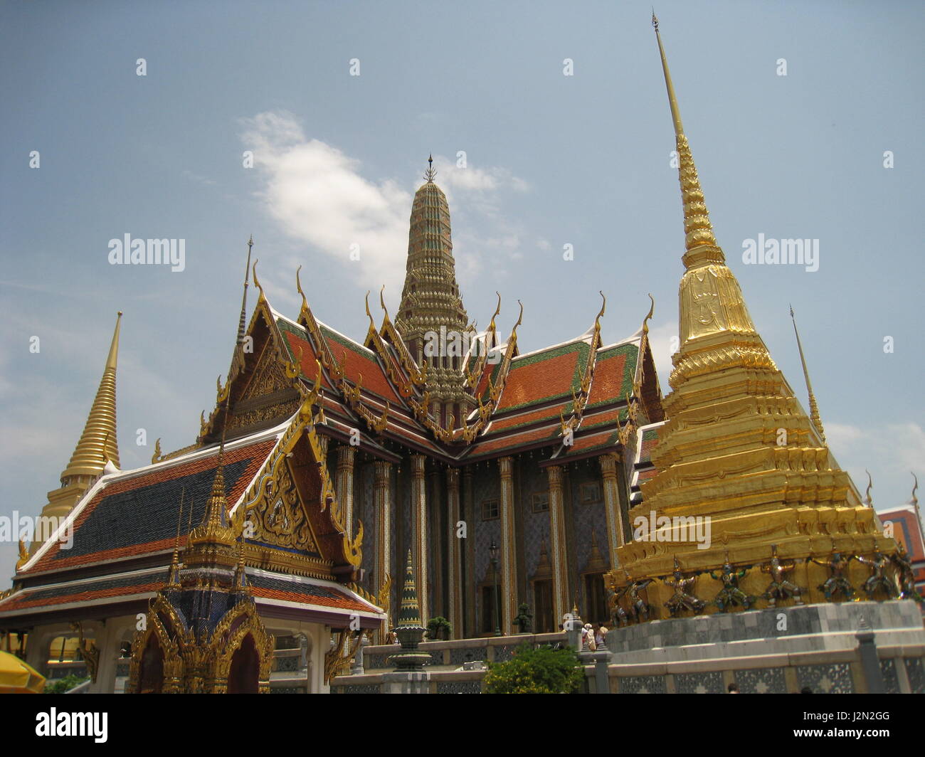 Temple du Bouddha d'Émeraude, Bangkok, Thaïlande.(Wat Phra Kaew) Banque D'Images