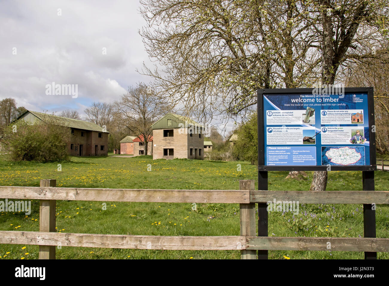 Imber Village, la plaine de Salisbury, Wiltshire, Angleterre Banque D'Images