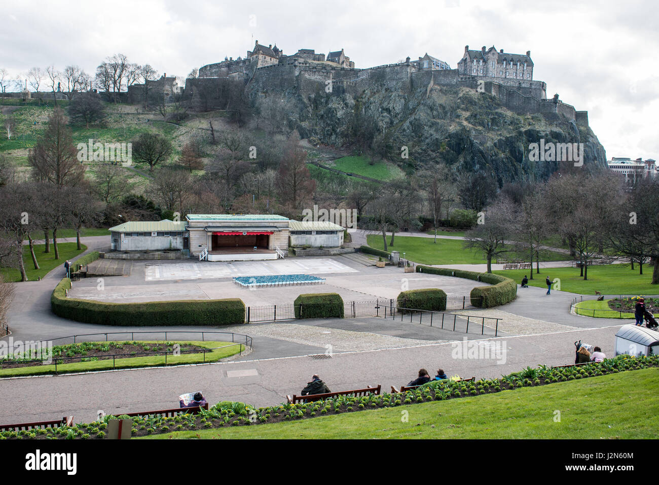 Ross Band Stand, Princes Street Gardens West Banque D'Images