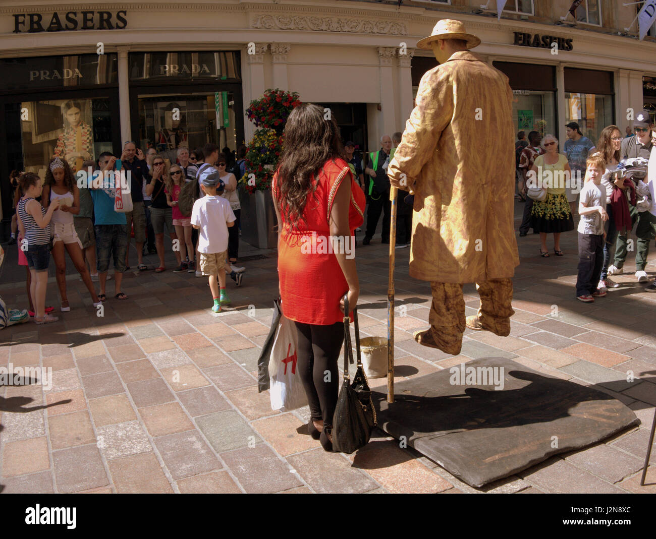 Artiste de la rue Buchanan Street Glasgow Banque D'Images