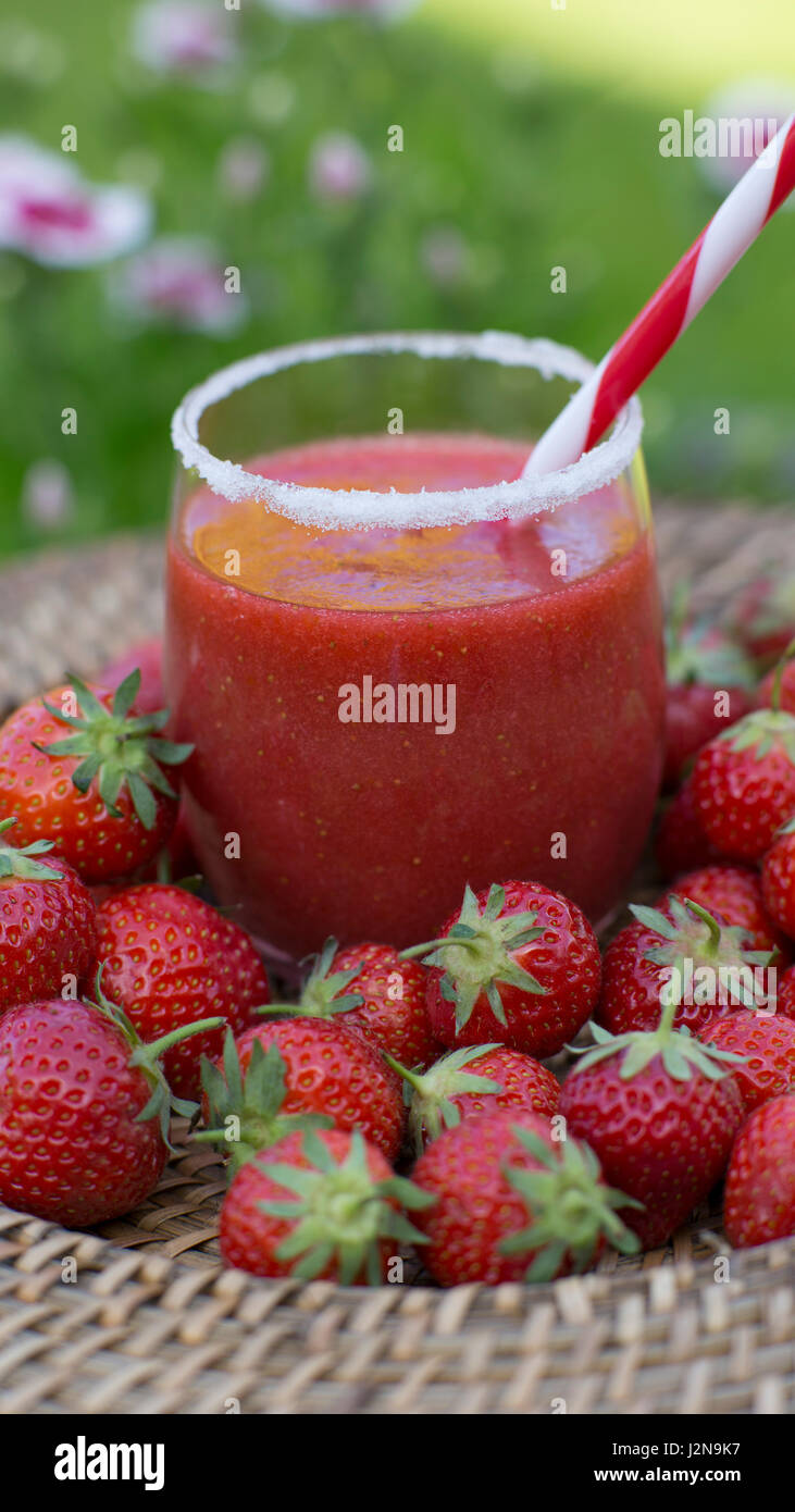 Coulis de fraises Banque D'Images