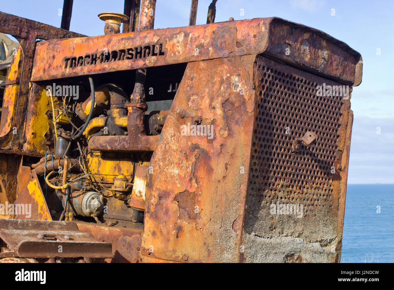 La voie du tracteur à chenilles Marshall Banque D'Images