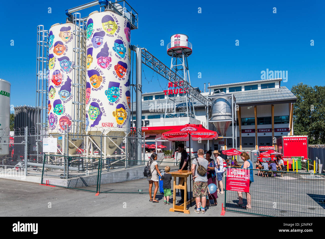 Camion rouge Brewing Company, Vancouver, Colombie-Britannique, Canada, Banque D'Images