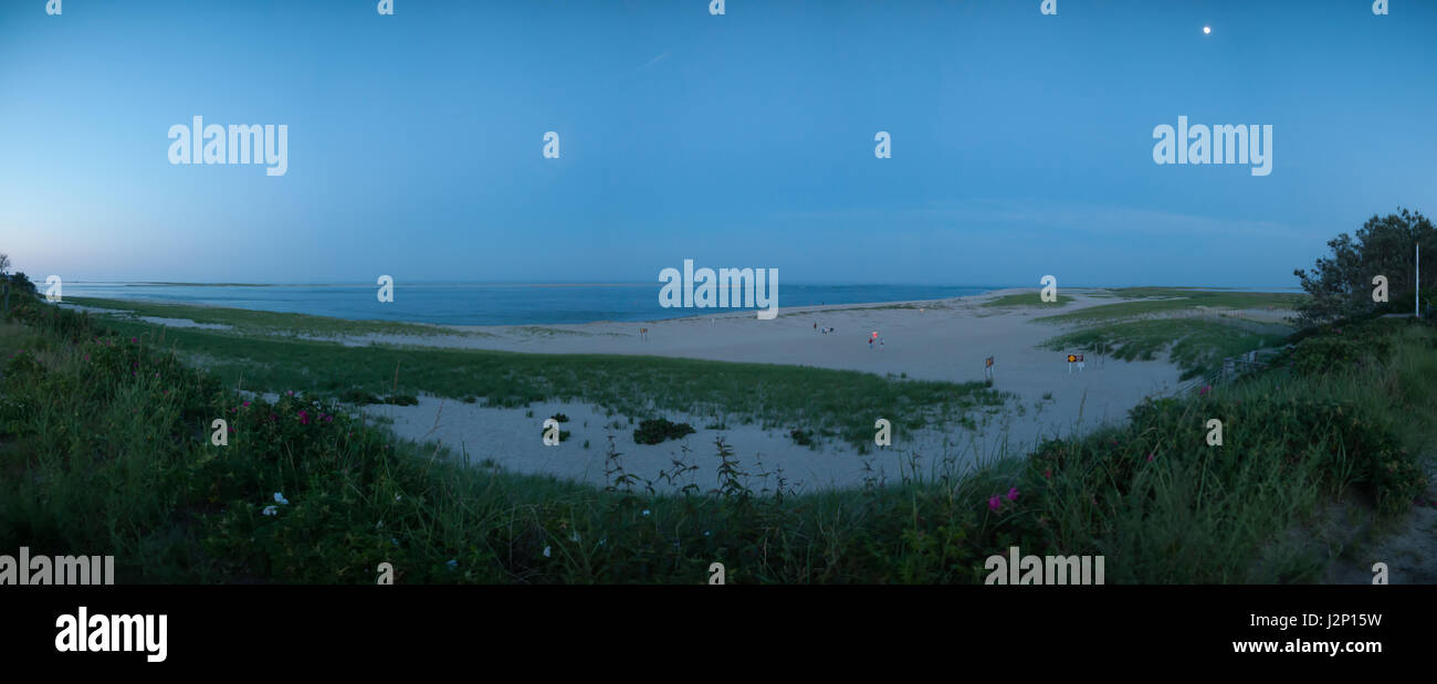 Panorama de la plage cousu à Chatham, Massachusetts. Banque D'Images