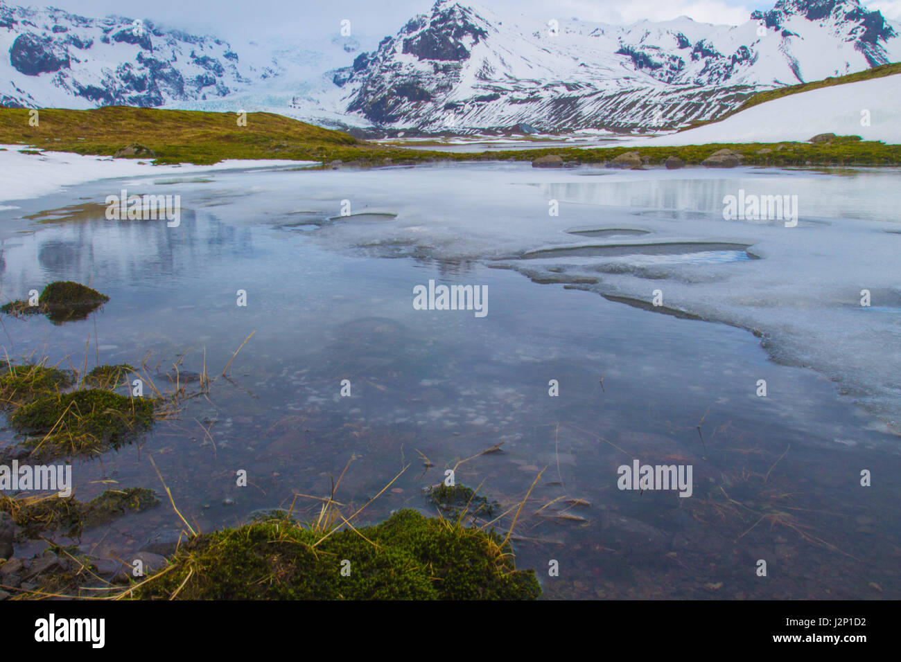 Le lac Glacier, Islande Banque D'Images