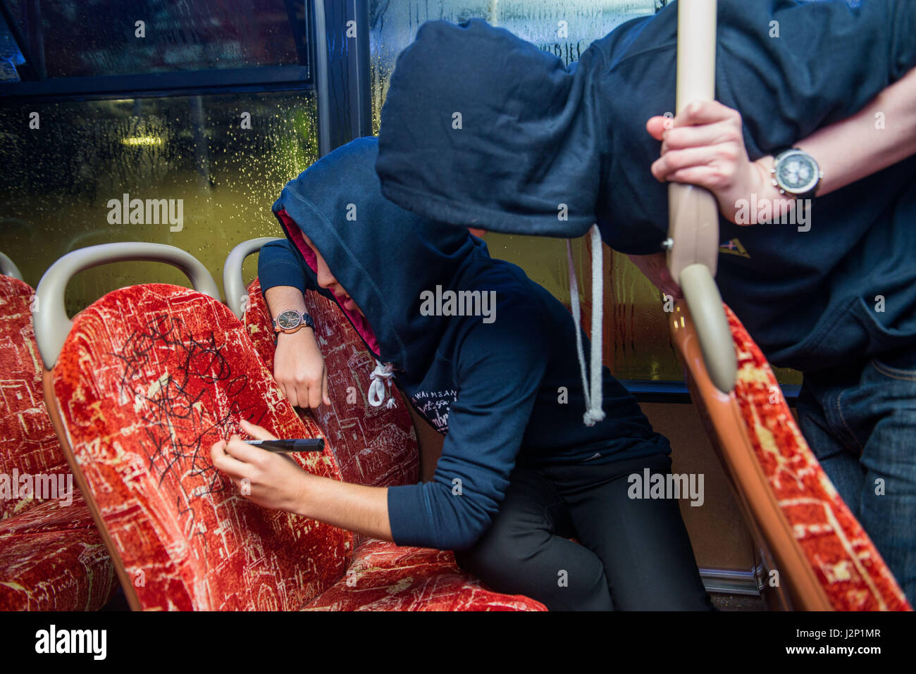 Lothian bus, anti social Shoot Banque D'Images