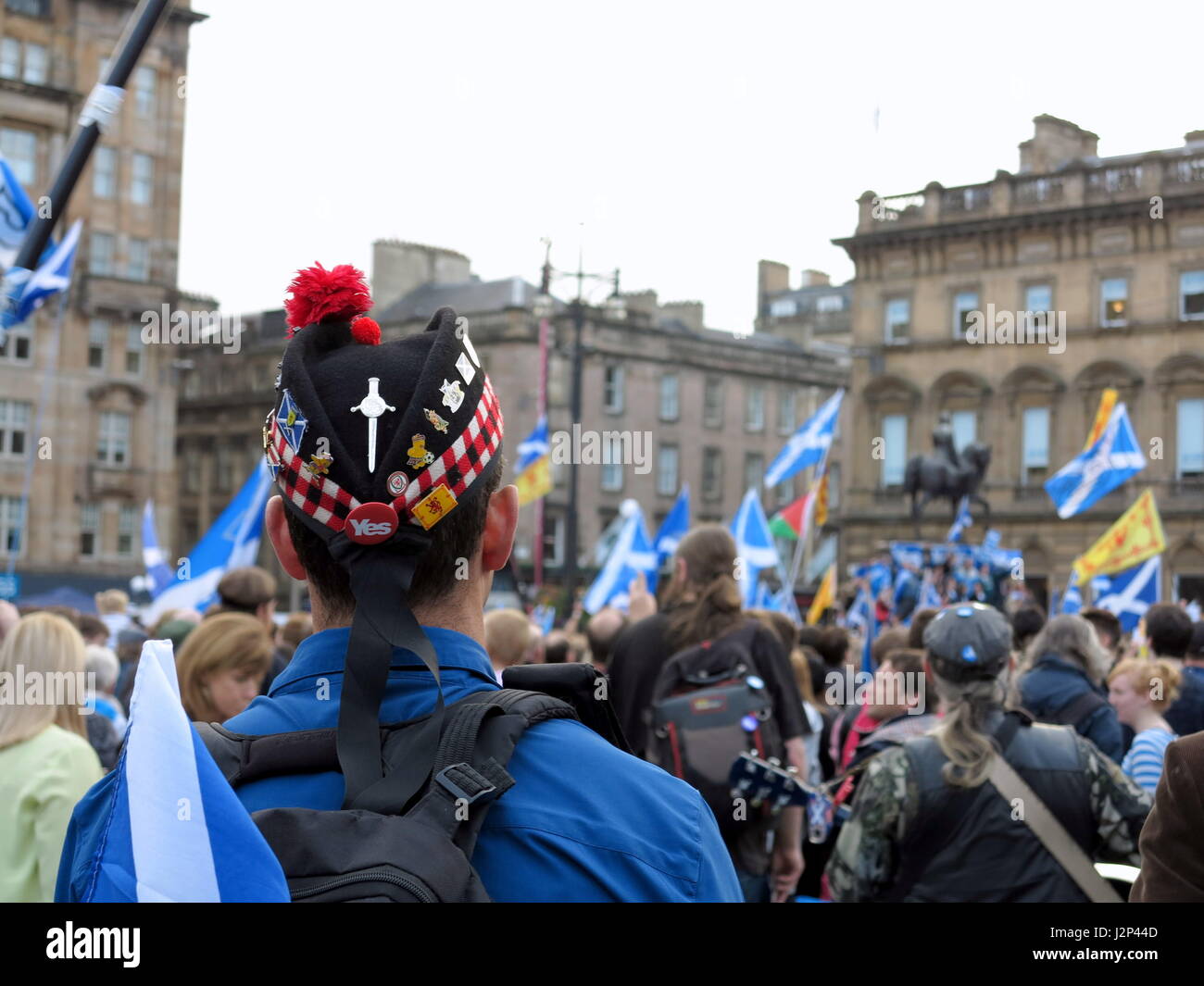 Parti National Écossais SNP vote oui oui élection vote indépendance brexit rally Banque D'Images