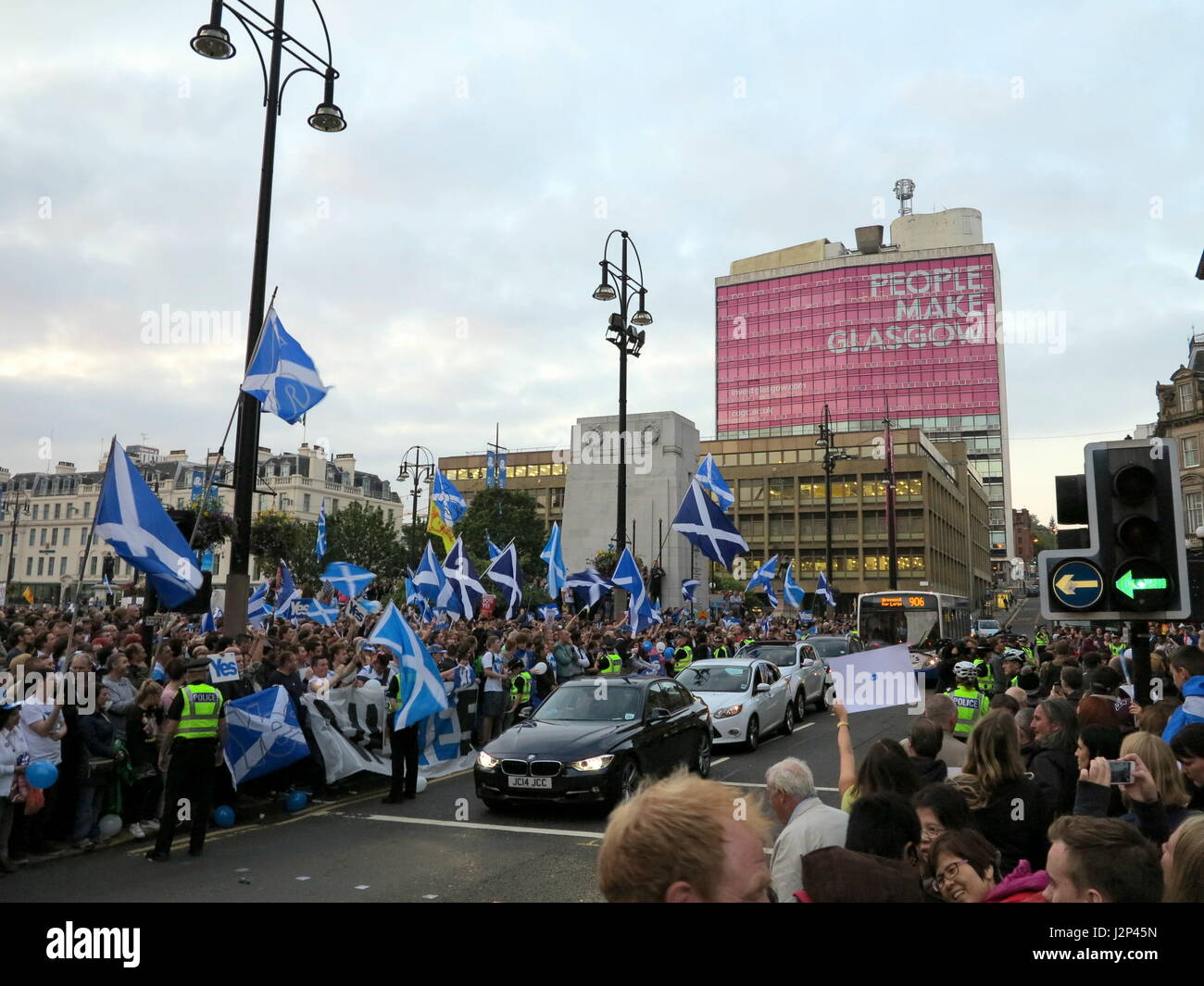 Parti National Écossais SNP vote oui oui élection vote indépendance brexit rally Banque D'Images