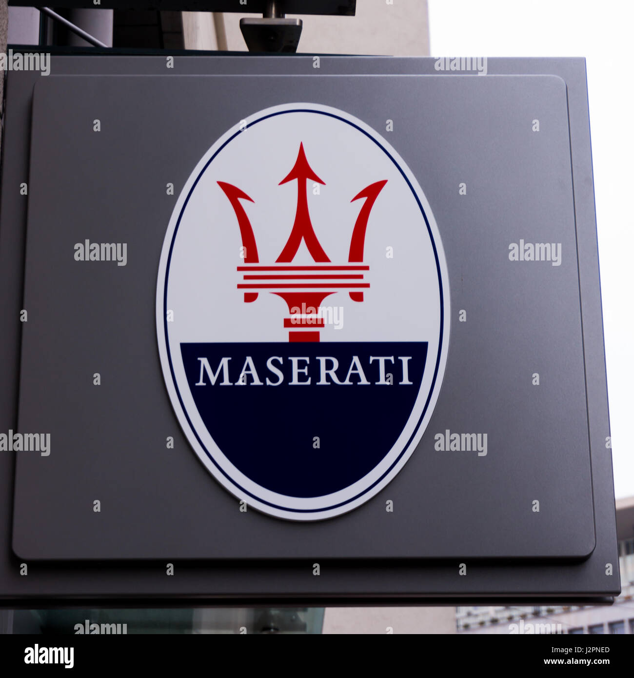 Francfort, Allemagne - Oktober 24, 2015:vue de Maserati store à Francfort, Allemagne. Maserati est un constructeur automobile de luxe italien. Banque D'Images