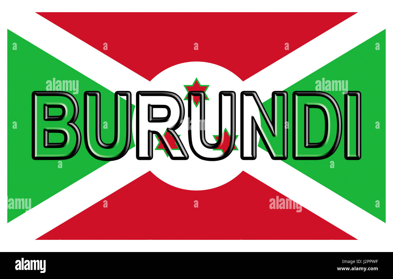 Illustration du drapeau du Burundi avec les pays n'est pas écrit sur le drapeau. Banque D'Images