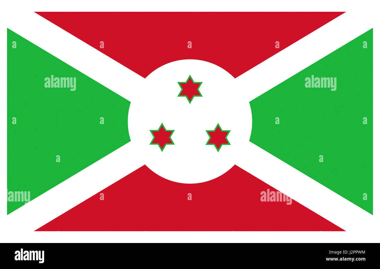 Illustration du drapeau national du Burundi. Banque D'Images
