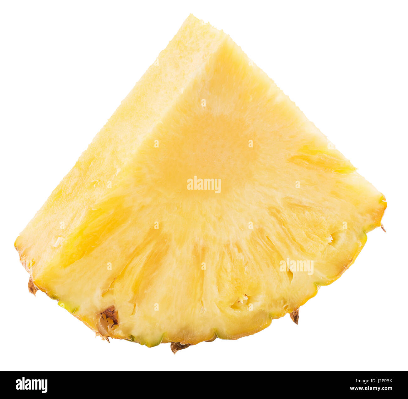 Tranche d'ananas isolé sur un fond blanc. Banque D'Images