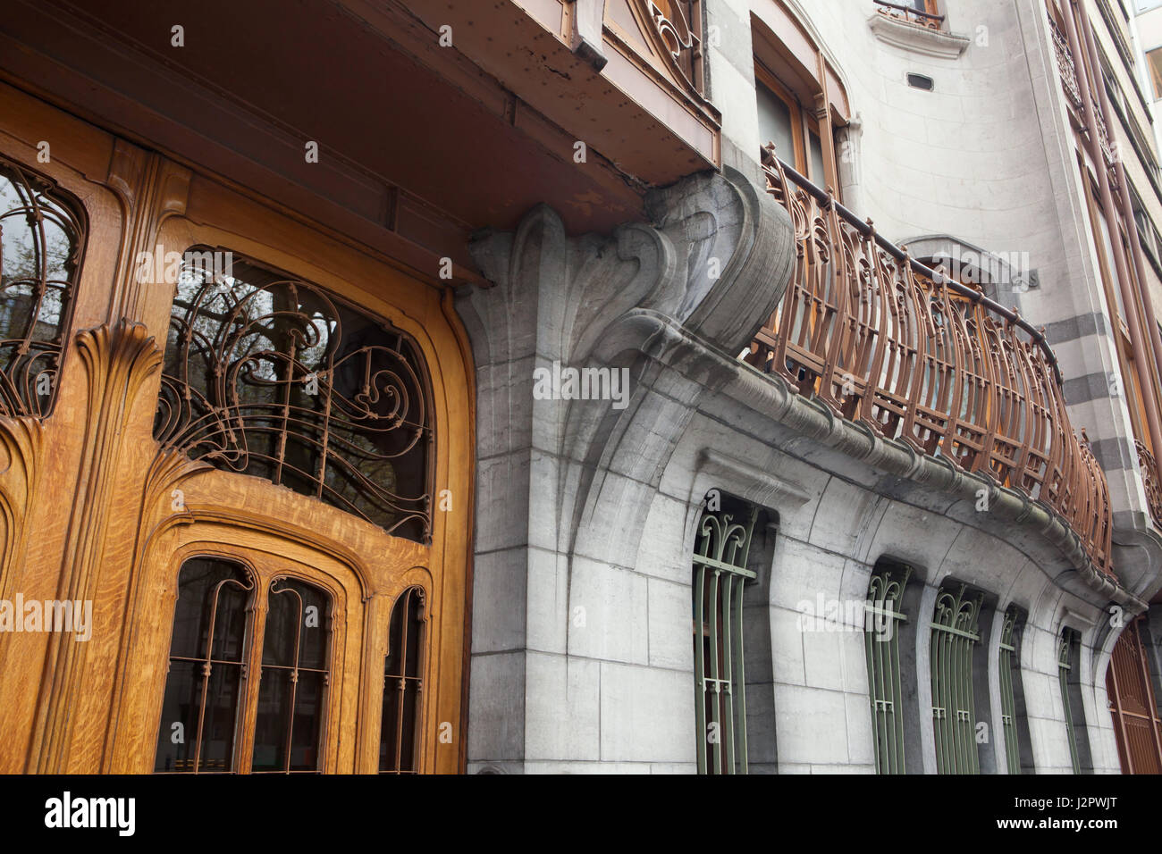 Hôtel Solvay à Bruxelles, Belgique. Maison de l'Art nouveau belge conçu par l'architecte Victor Horta pour le riche industriel Armand Solvay a été construit en 1894-1903. Le bâtiment a été inscrit sur la Liste du patrimoine mondial de l'UNESCO parmi les quatre autres bâtiments Art Nouveau à Bruxelles. Banque D'Images