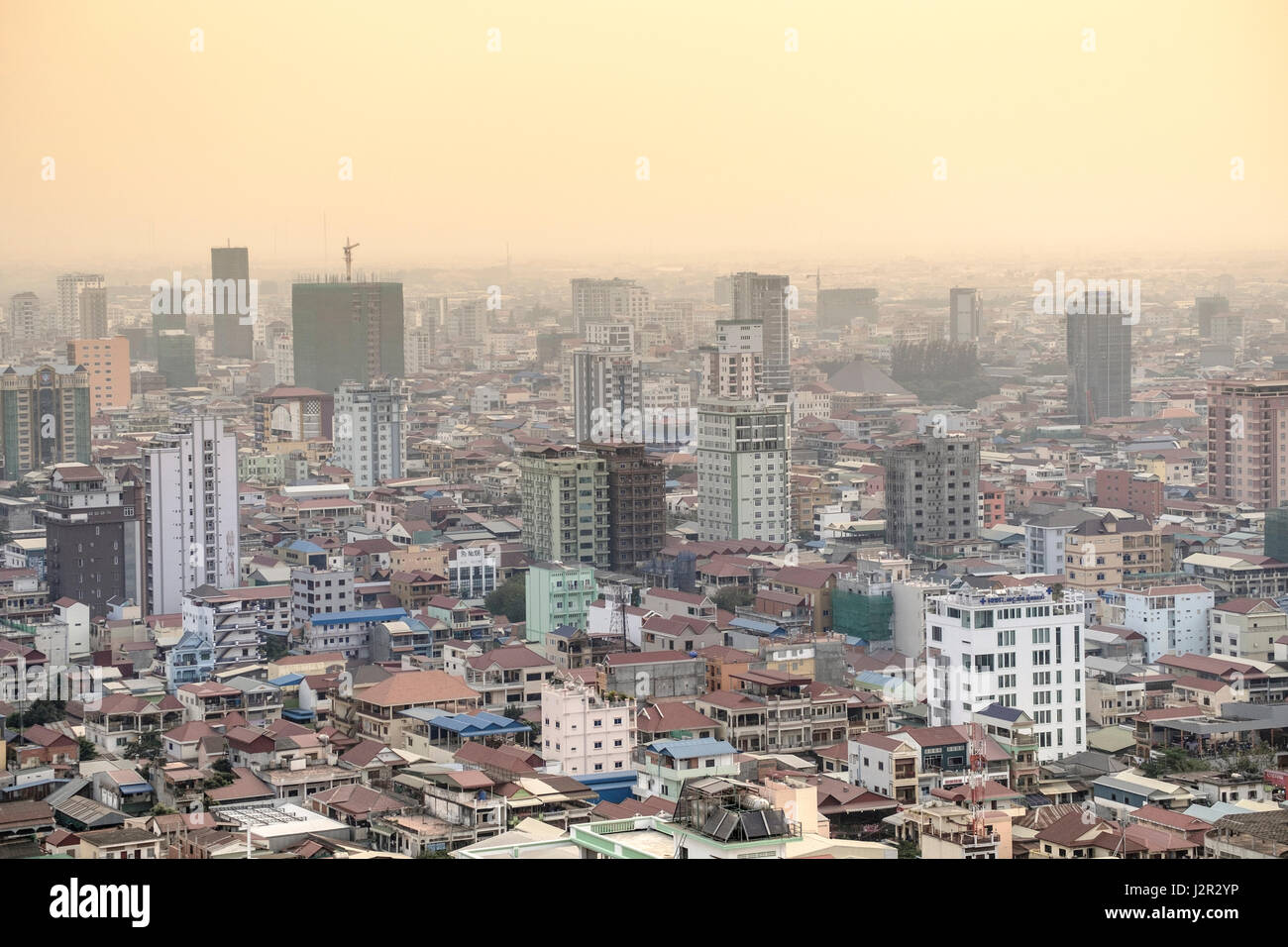 Centre-ville de Phnom Penh et skyline - capitale du Cambodge Banque D'Images