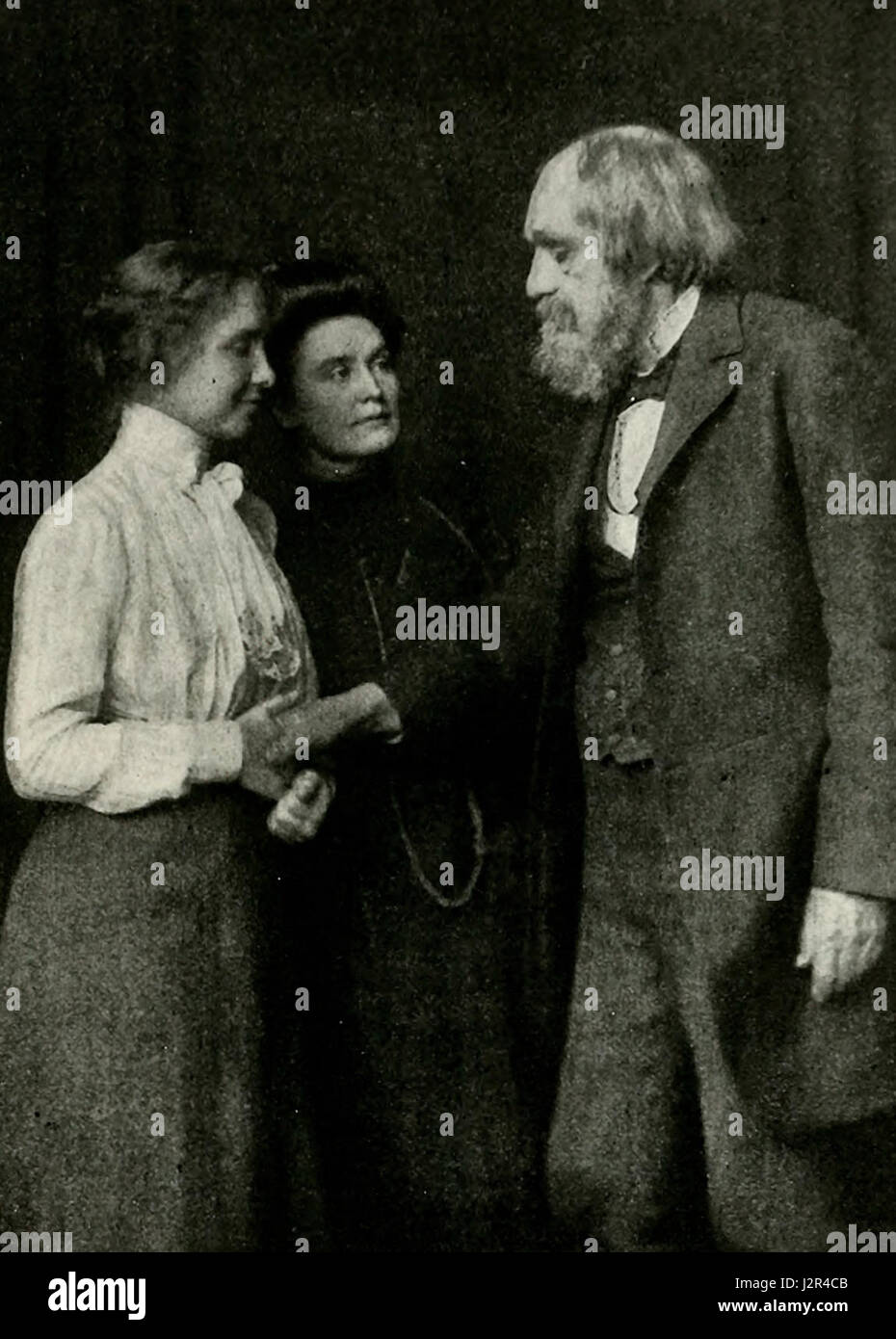 Helen Keller, Mlle Sullivan, et Edward Everett Hale, vers 1905 Banque D'Images