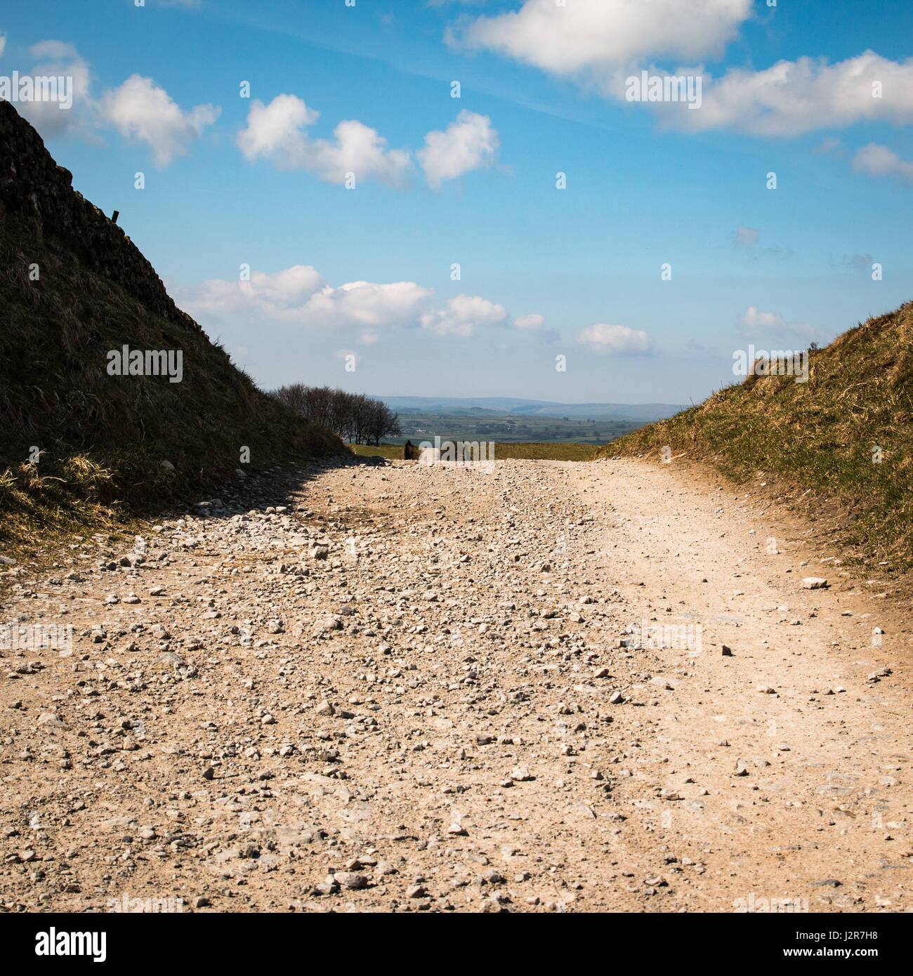 Piste de gravier Derbyshire en Angleterre Banque D'Images